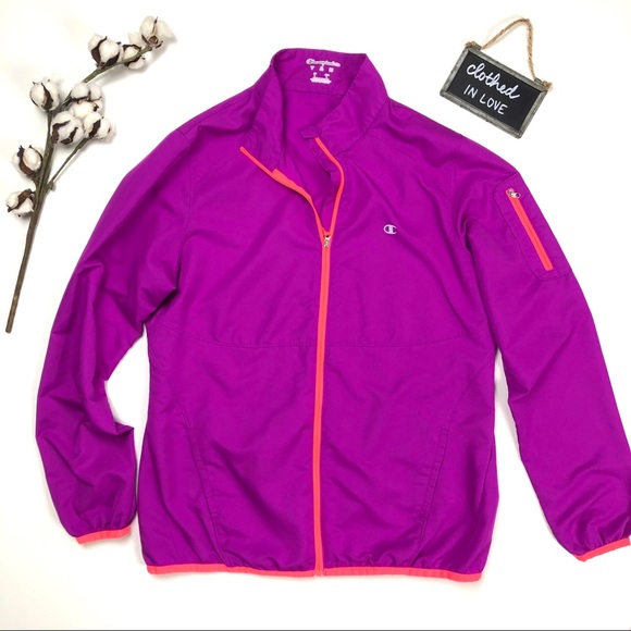 purple champion windbreaker